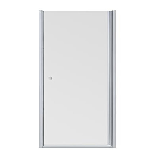 Fluence(R) Frameless Pivot Shower Door in Bright Silver