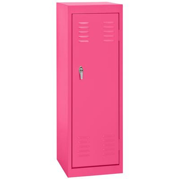 15 Inch L x 15 Inch D x 48 Inch H Single Tier Welded Steel Locker in Pom Pom Pink