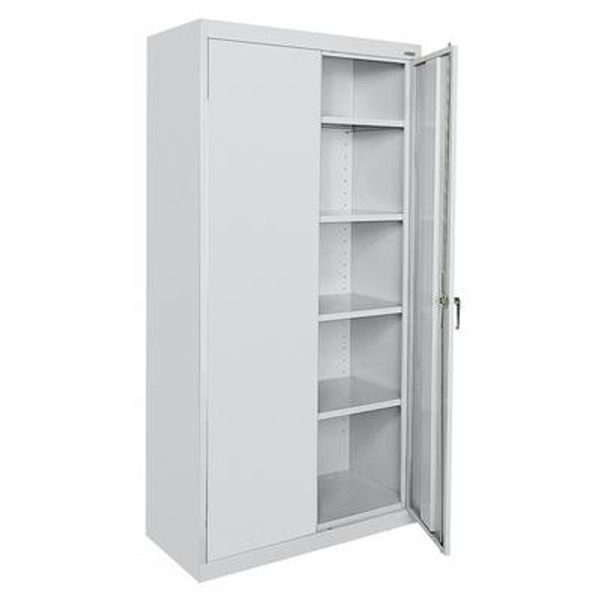 Classic Series 36 Inch W x 72 Inch H x 18 Inch D Storage Cabinet with Adjustable Shelves in Dove Gray