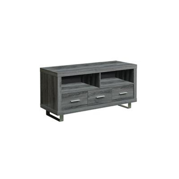 Tv Stand - 48'' L / Dark Taupe With 3 Drawers
