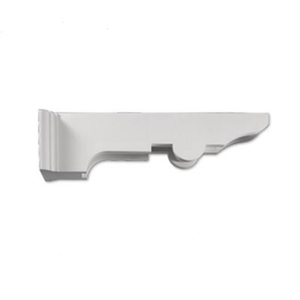 35 Inch x 9 Inch x 10-3/4 Inch Primed Polyurethane Bracket Moulding