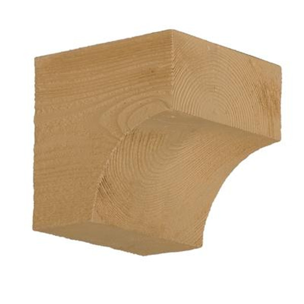 5-1/2 Inch x 5-1/2 Inch x 5-1/2 Unfinished Wood Grain Texture Polyurethane Bracket