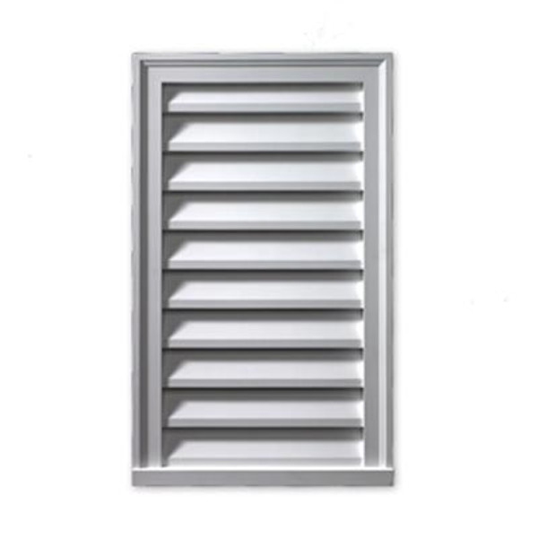 18 Inch x 42 Inch x 2 Inch Polyurethane Functional Vertical Louver Gable Grill Vent