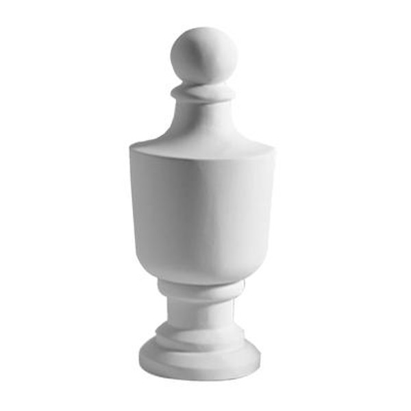 5-15/32 Inch x 11-3/4 Inch x 5-15/32 Inch Primed Polyurethane Post Full Round Urn Finial