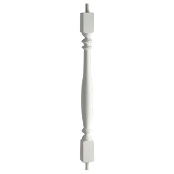 24 Inch x 5-1/2 Inch x 5-1/2 Inch Polyurethane Smooth Surface Ashley Baluster for 5 Inch Balustrade System
