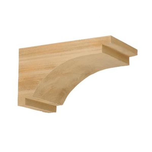 7-1/4 Inch x 13 Inch x 7-1/2 Inch Unfinished Wood Grain Texture Polyurethane Bracket