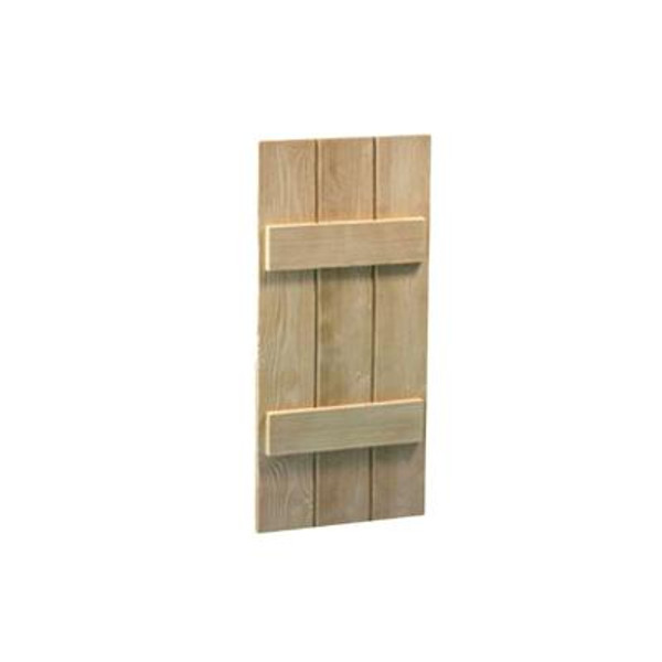 47 Inch x 14 Inch x 1-1/2 Inch Wood Grain Texture 3-Board and Batten Shutter