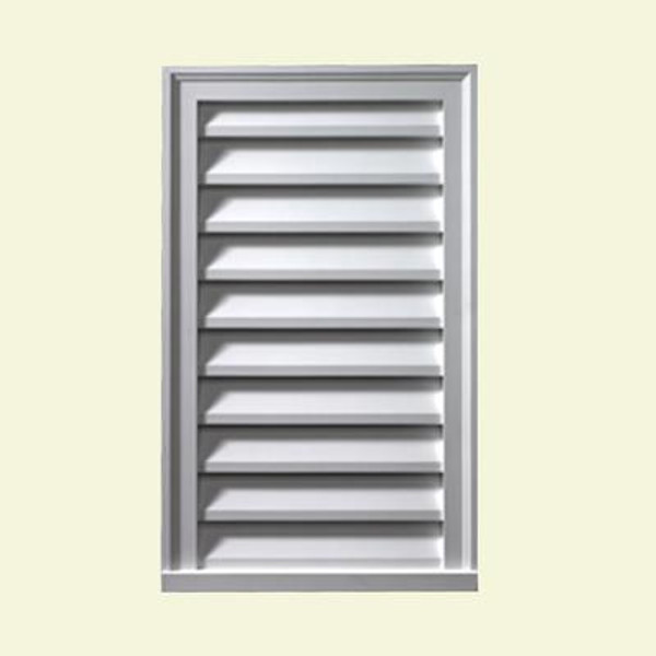 18 Inch x 36 Inch x 2 Inch Polyurethane Functional Vertical Louver Gable Grill Vent