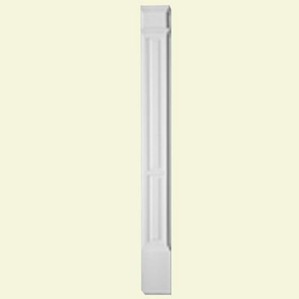 1-5/8 Inch x 5-1/4 Inch x 90 Inch Primed Polyurethane Double Panel Pilaster with Moulded Plinth