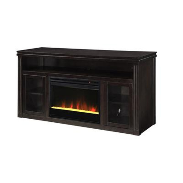 Muskoka 25Inch Full View Electric Fireplace with Glass Doors; Rich Espresso Finish