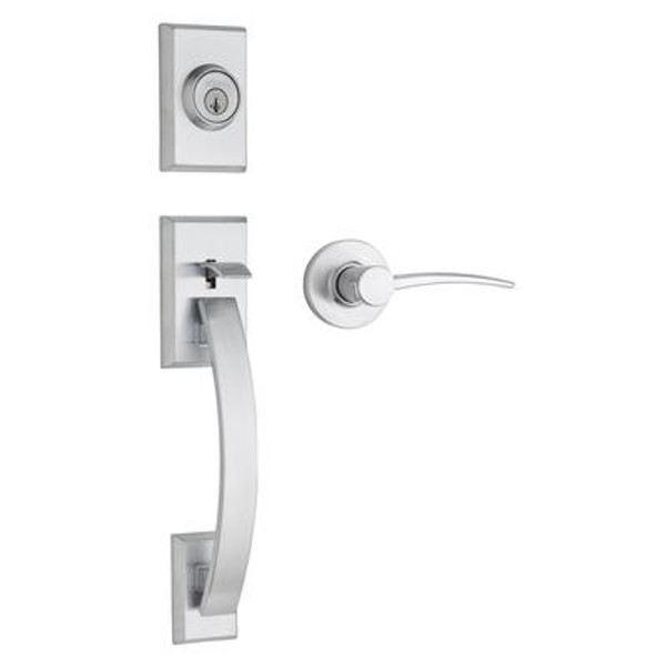 Tavaris Single Cylinder Handleset w/Katara Lever in Satin Chrome