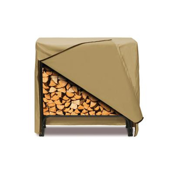 Log Rack Cover; Khaki - 48 Inches