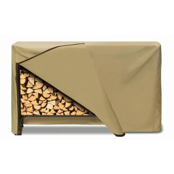 Log Rack Cover; Khaki - 96 Inches