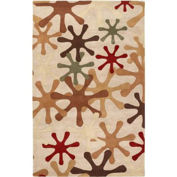 Cartagena Off White Wool  - 5 Ft. x 8 Ft. Area Rug