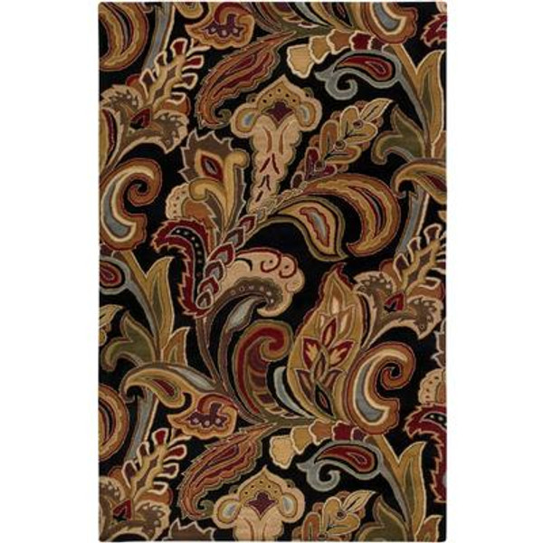 Culenar Black Wool  - 8 Ft. x 11 Ft. Area Rug