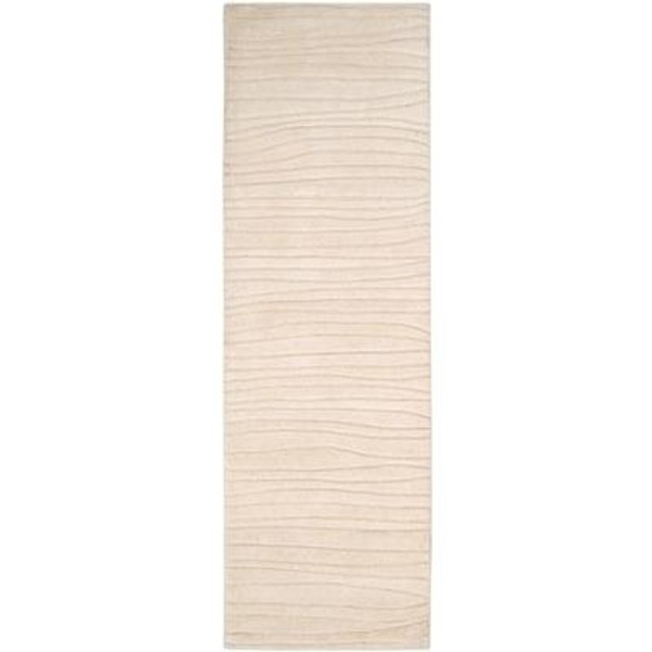 Mendoza Ivory New Zealand Wool Runner - 2 Ft. 6 In. x 8 Ft. Area Rug