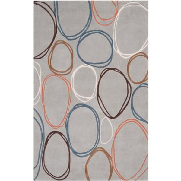 Valdivia Blue Gray Polyester 8 Ft. x 11 Ft. Area Rug