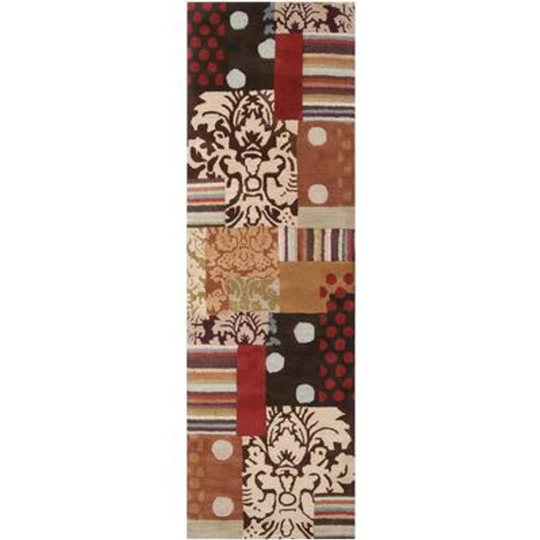 Teno Black Wool Runner - 2 Ft. 6 In. x 8 Ft. Area Rug