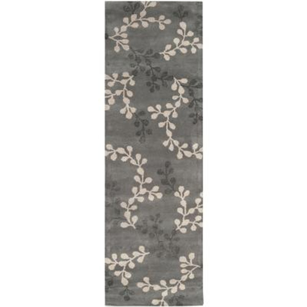 Satipo Blue Gray New Zealand Wool Runner - 2 Ft. 6 In. x 8 Ft. Area Rug