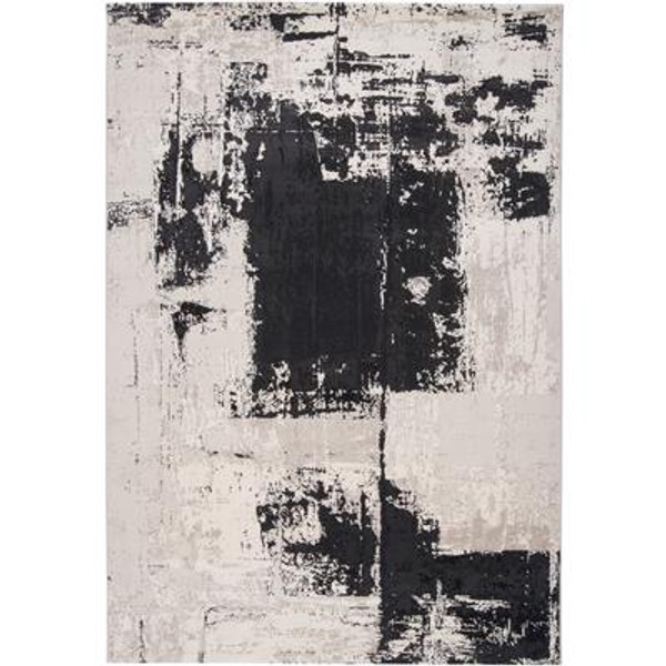 Calabozo Black Olefin Area Rug - 5 Feet 3 Inches x 7 Feet 3 Inches