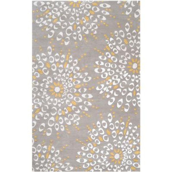 Ortiz Gray New Zealand Wool 8 Feet x 11 Feet Area Rug