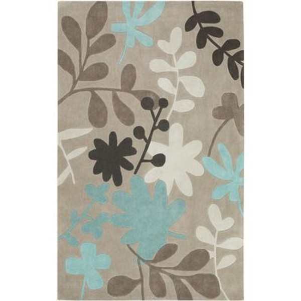 Angol Taupe Polyester  - 5 Ft. x 8 Ft. Area Rug