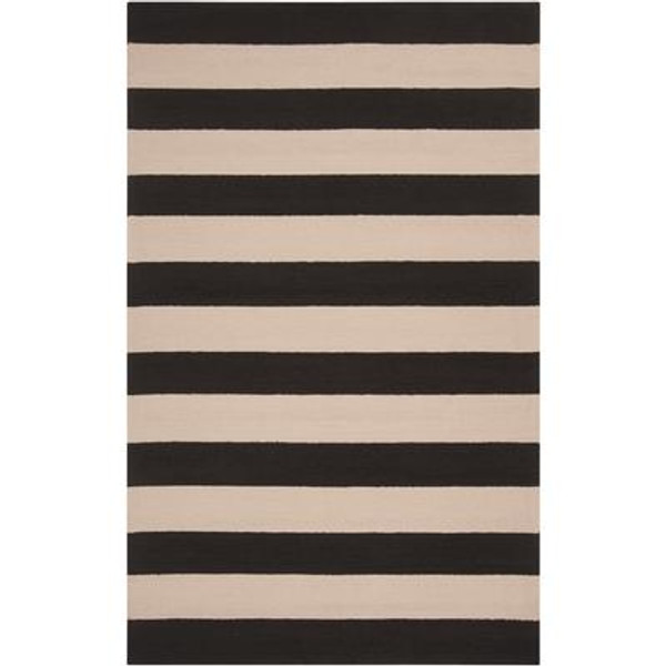 Yacara Black Olive Polypropylene Indoor/Outdoor  - 8 Ft. x 10 Ft. Area Rug