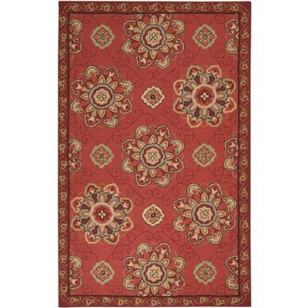 Tulcan Burgundy Polypropylene Indoor/Outdoor Accent Rug - 2 Ft. x 3 Ft. Area Rug