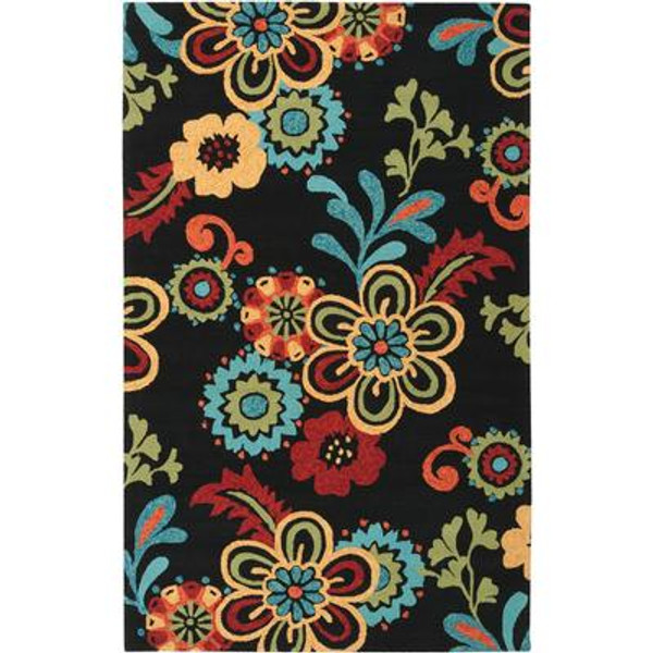 Oviedo Fern Green Polypropylene Indoor/Outdoor  - 5 Ft. x 7 Ft. 6 In. Area Rug