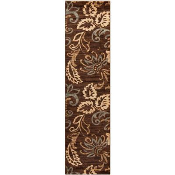 Pokigra Coffee Bean Polypropylene Runner - 2 Ft. x 7 Ft. 5 In. Area Rug