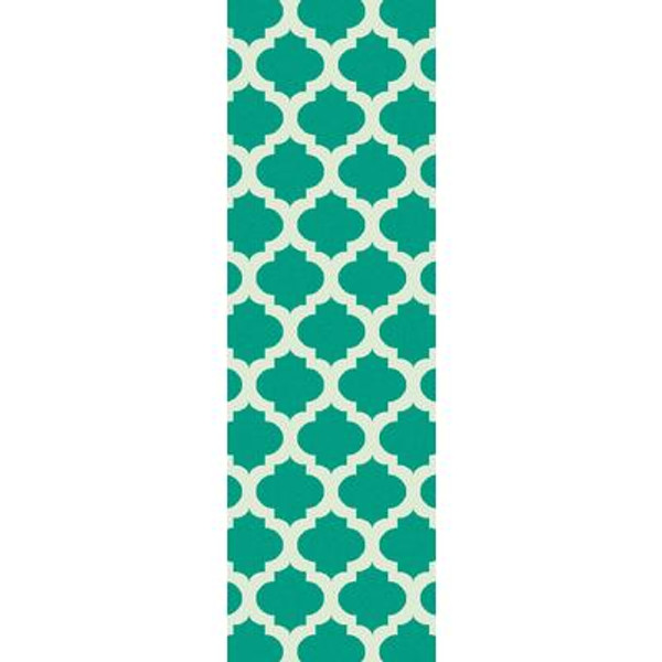 Saffre Jade Wool 2 Feet 6 Inch x 8 Feet Runner