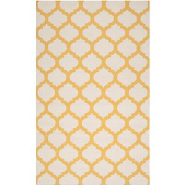 Saffre Ivory Wool Area Rug - 9 Feet x 13 Feet