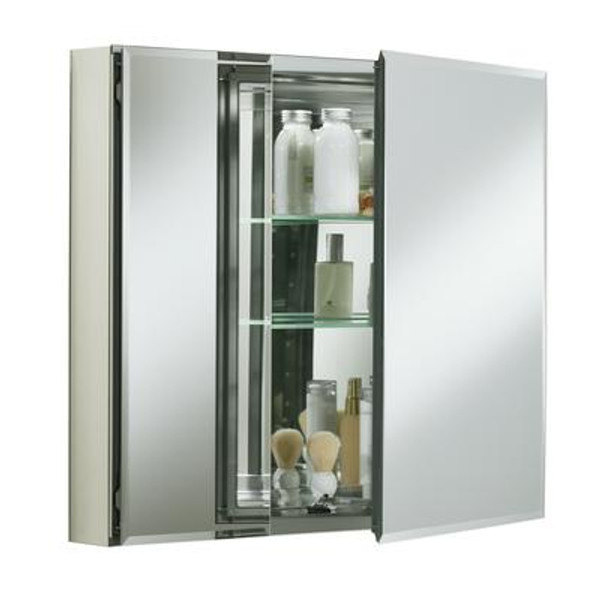 Double Door 30 Inch x 26 Inch x 5 Inch Aluminum Cabinet