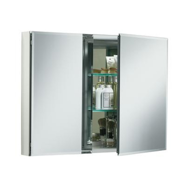 Double Door 35 Inch x 26 Inch x 5 Inch Aluminum Cabinet