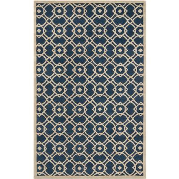 Taintrux Parchment New Zealand Wool  - 3 Ft. 6 In. x 5 Ft. 6 In. Area Rug