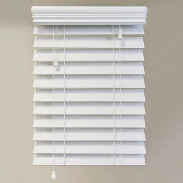 66x72 White 2.5 Inch Premium Faux Wood Blind (Actual width 65.5 Inch)