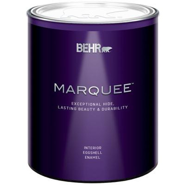 BEHR MARQUEE Interior Eggshell; Paint & Primer - Ultra Pure White; 946 ML