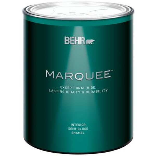 BEHR MARQUEE Interior Semi-Gloss; Paint & Primer - Medium Base 887 ML