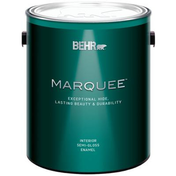 BEHR MARQUEE Interior Semi-Gloss; Paint & Primer - Medium Base; 3.54 L