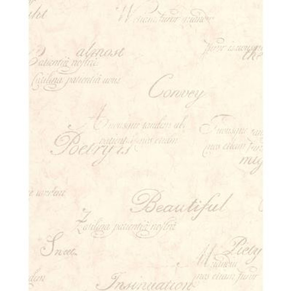 Concrete Script Cream/Beige/Almond Wallpaper