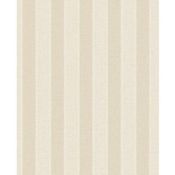 Ticking Stripe Cream/Beige/Almond Wallpaper