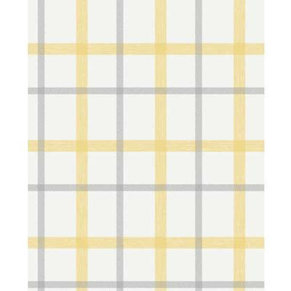 Plaid Yellow/Gold Wallpaper