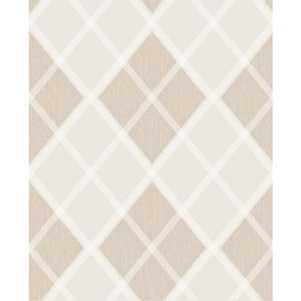 Argyle Brown/Tan Wallpaper