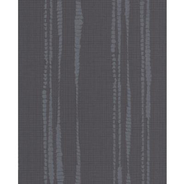 Laddered Stripe Black Wallpaper