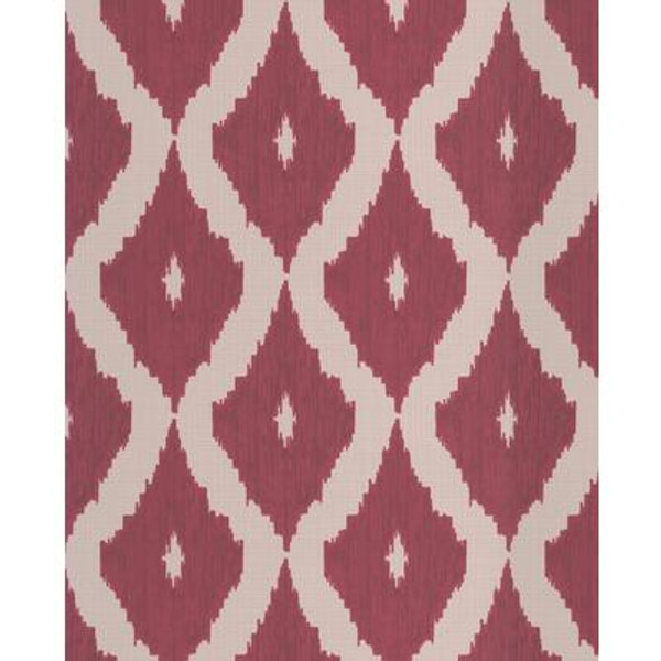 Kellys Ikat Red/Pink Wallpaper