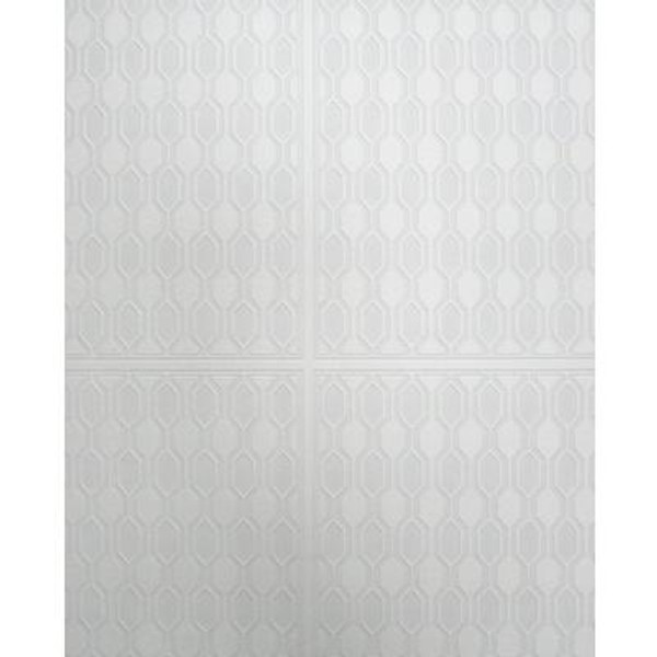 Geo panel White Paintable Wallpaper