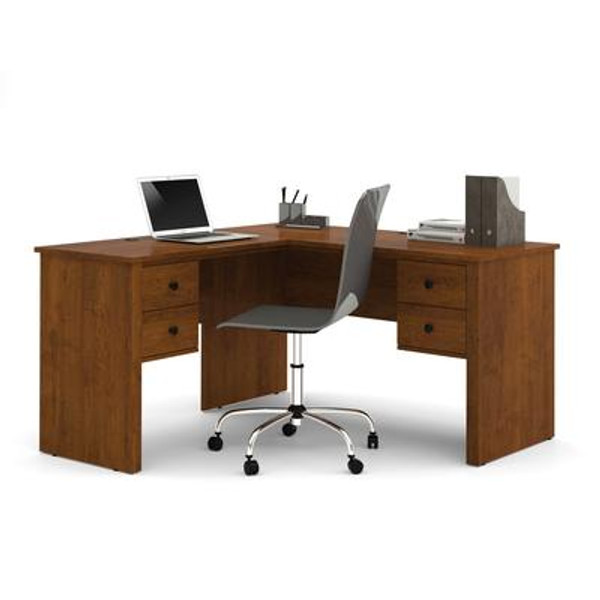 Somerville L-Shaped desk in Tuscany Brown