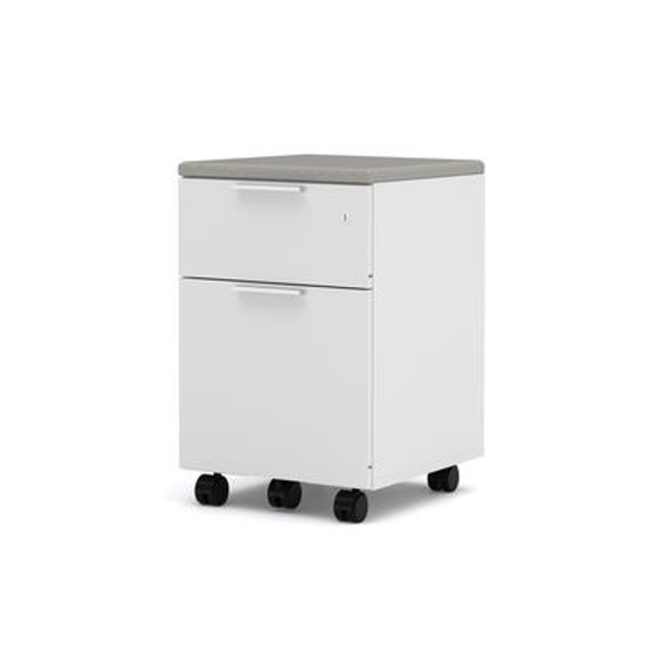 Pro-Linea Assembled Mobile Pedestal in White