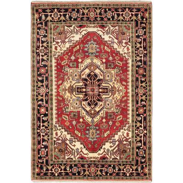 Hand-knotted Batul Rug - 6 Ft. 1 In. x 8 Ft. 11 In.