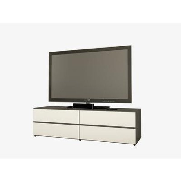 Allure 60-inches TV Stand with 2 Drop-Down Doors and 2 Drawers